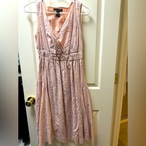 Mauve, eyelet 3/4 dress.